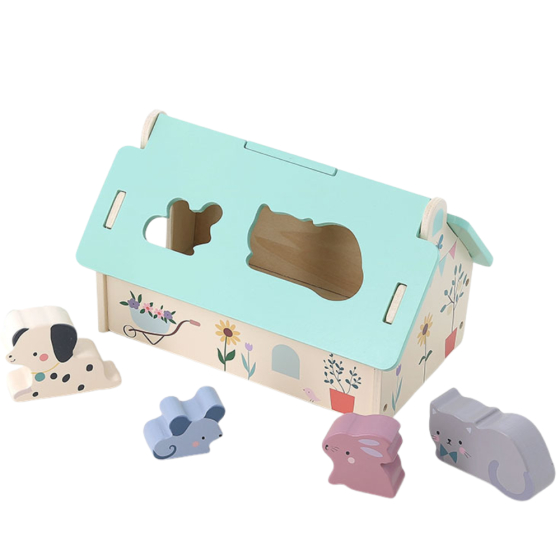 Boite à formes maison des animaux - Sarah