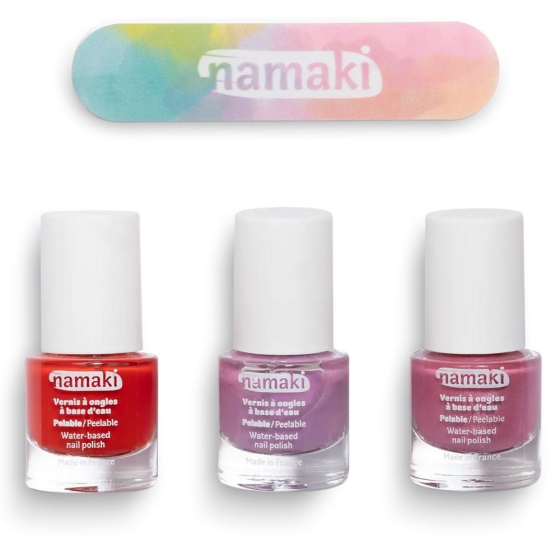 Coffret 3 vernis à ongles pelables à l’eau – Roses éternelles