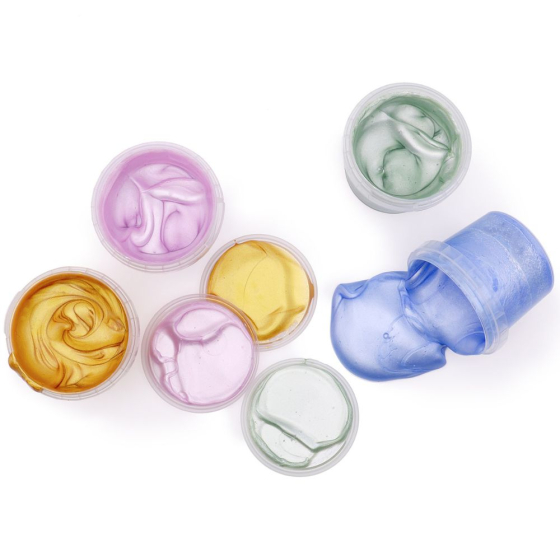 Boîte peinture aux doigts - 4 couleurs scintillantes