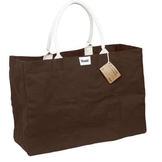 Grand sac cabas Chocolat en coton bio