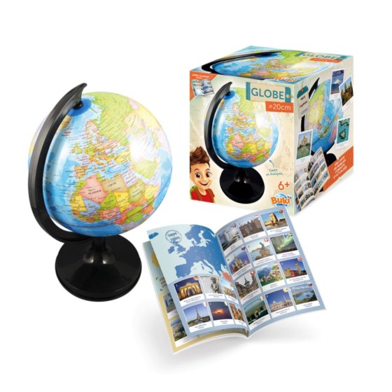 Globe 20 cm avec livret couleurs