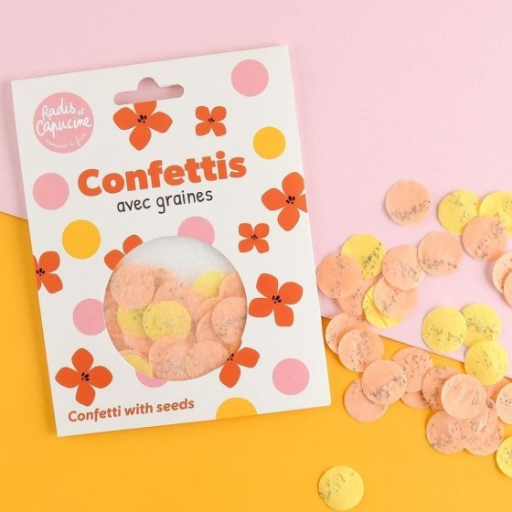 50 Confettis avec graines de fleurs