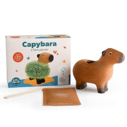 Capybara terre cuite poreuse avec graines de chia