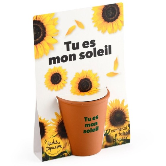 Carte message - Tu es mon soleil -Tournesol