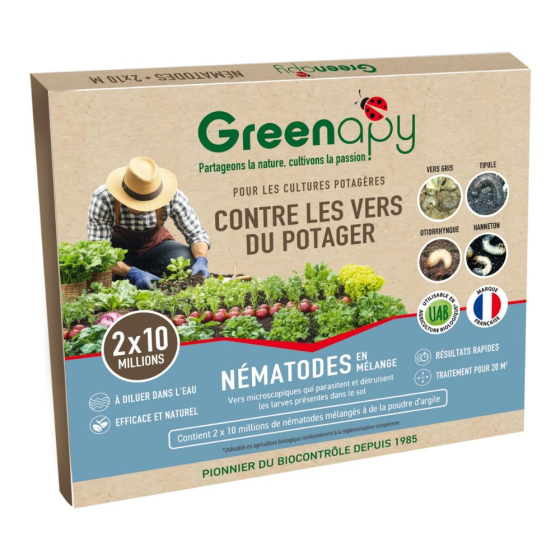 Némacare jardin Potager anti vers du sol universel 2X10 M