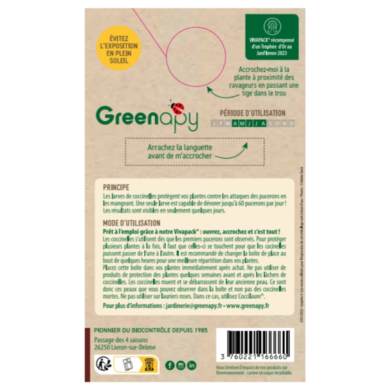 80 larves coccinelles anti-pucerons - Coccifly