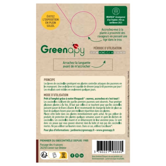 80 larves coccinelles anti-pucerons - Coccifly