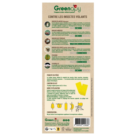 Piège englué chromatique jaunes