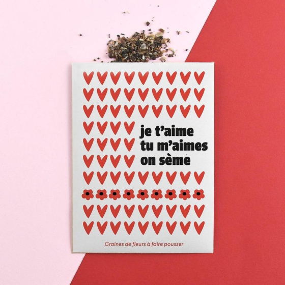 Sachet message - Je t'aime Tu m'aimes on sème