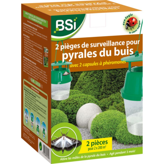 2 Pièges à phéromones Pyrale du Buis (Phéromones incluses)