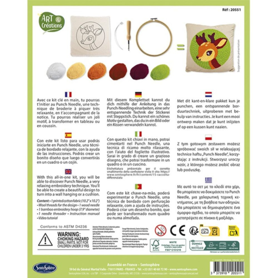 Punch needle - petit cerf