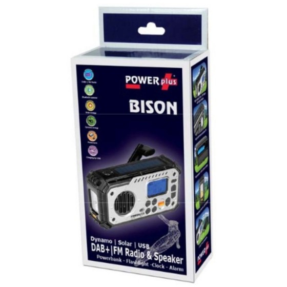  Radio DAB+/ FM Bison - multi-fonctions 7 en 1- Solaire et dynamo