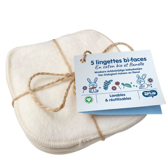 Lot de 5 Lingettes démaquillantes lavables
