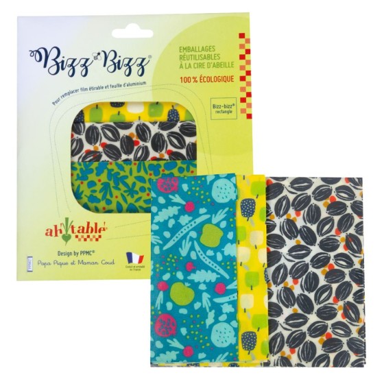 Kit 3 couvercles en coton bio