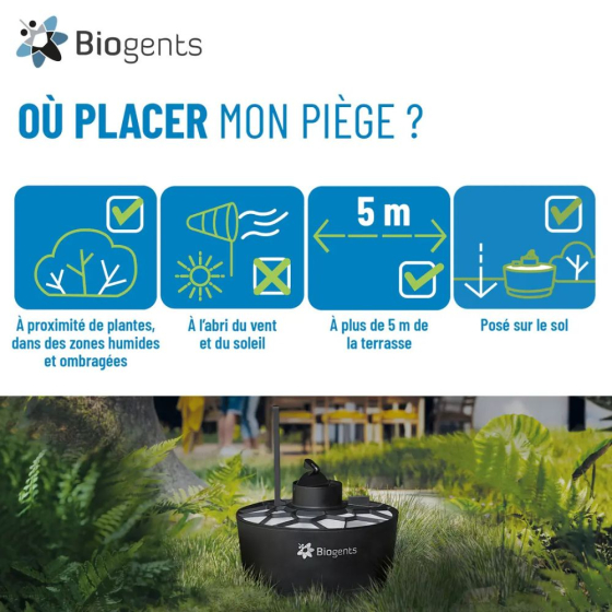 Piège à moustiques - Biogents Aerotrap Plus (avec booster CO2)