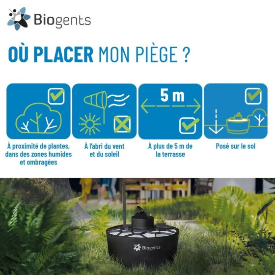 Piège à moustiques - Biogents Aerotrap Plus (avec booster CO2)