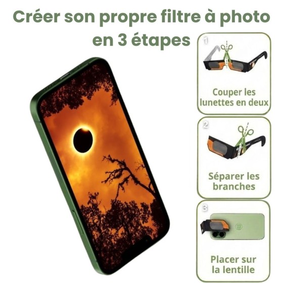 Lunettes pour éclipses soliares - Lot de 250