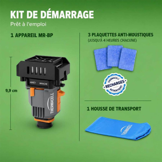 Bouclier anti-moustiques à combustible backpacker