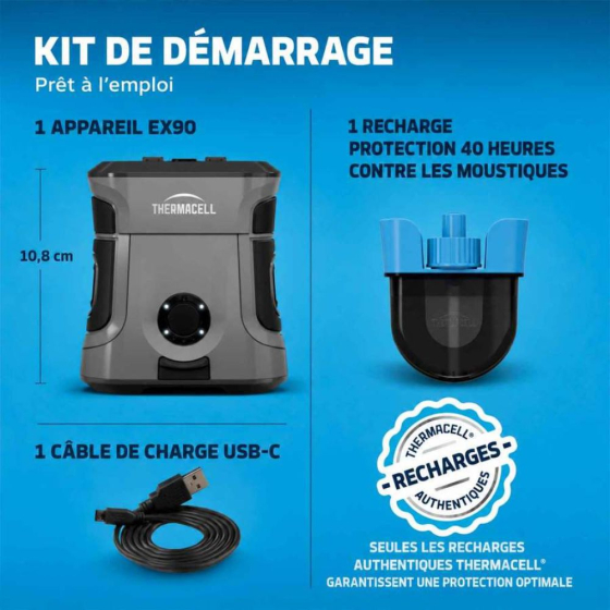 Bouclier anti-moustiques Thermacell - version batterie rechargeable