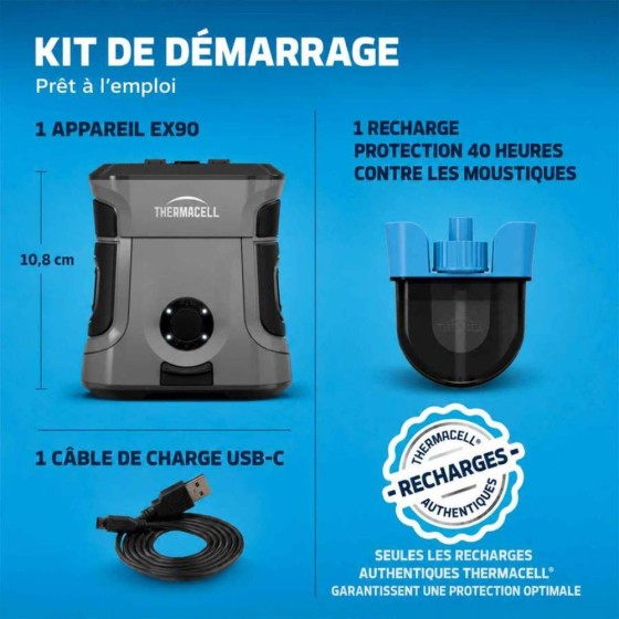 Bouclier anti-moustiques Thermacell - version batterie rechargeable