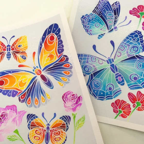 Aquarellum junior : papillons et feurs