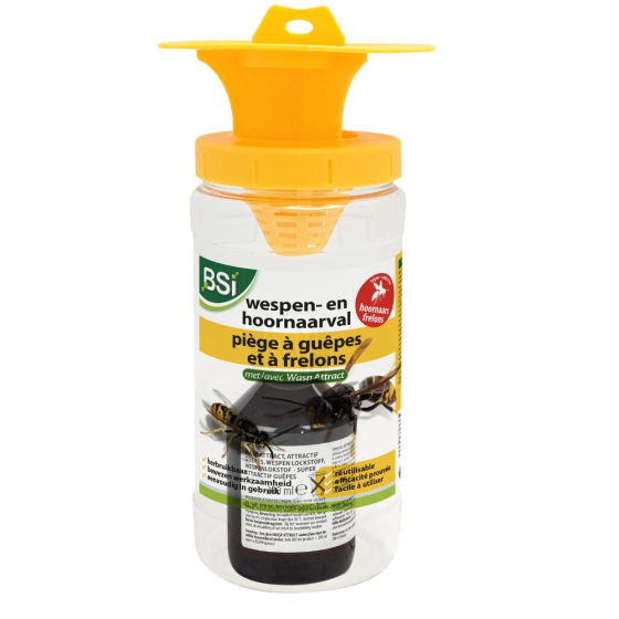 BSI Piège à guêpes et frelons professionnel - Réutilisable avec attractif 200 ml