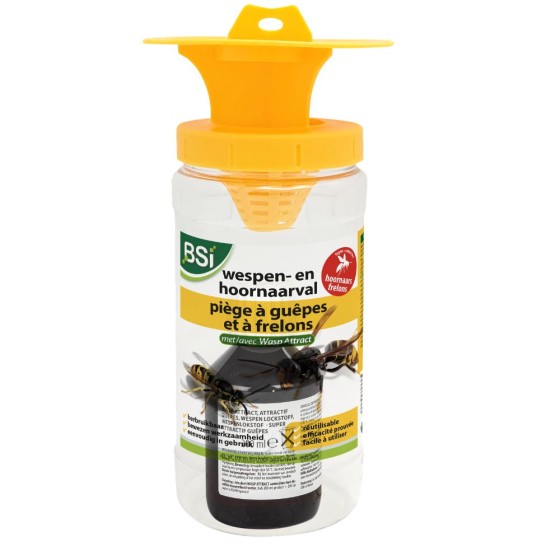 BSI Piège à guêpes et frelons professionnel - Réutilisable avec attractif 200 ml
