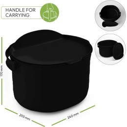 Composteur de cuisine Organko – 3,3 L – Noir