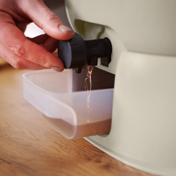 Composteur Bokashi Essential + base – 15,3 L – Blanc crème – Activateur inclus