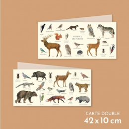 Animaux des forêts - Carte double