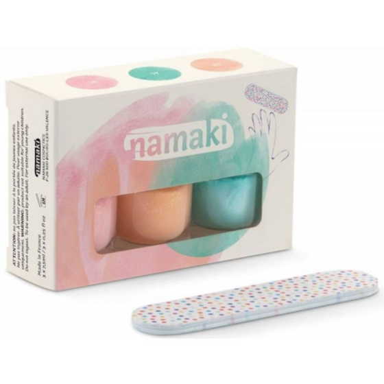 Coffret 3 vernis pelables enfant Délices d'Été + lim