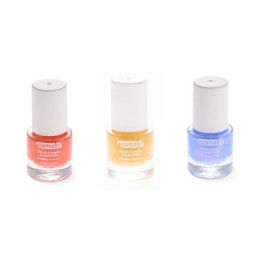 Coffret 3 vernis pelables enfant Soleil Couchant + lime