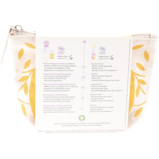 Trousse Scintillante Or – Pinceau oretbaume Vanille
