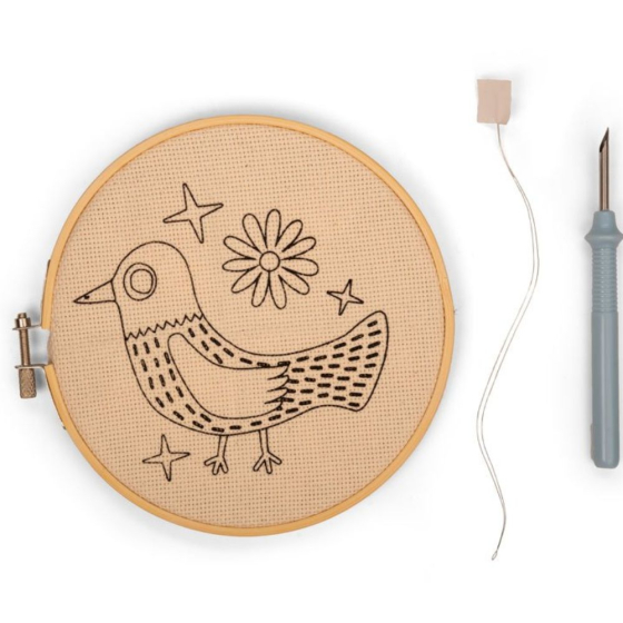 Punch needle Oiseau