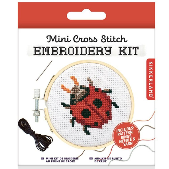 Mini broderie Pont de croix : Coccinelle