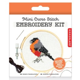 Mini broderie Pont de croix : Bouvreuil