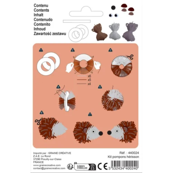 Kit Pompons - Hérisson