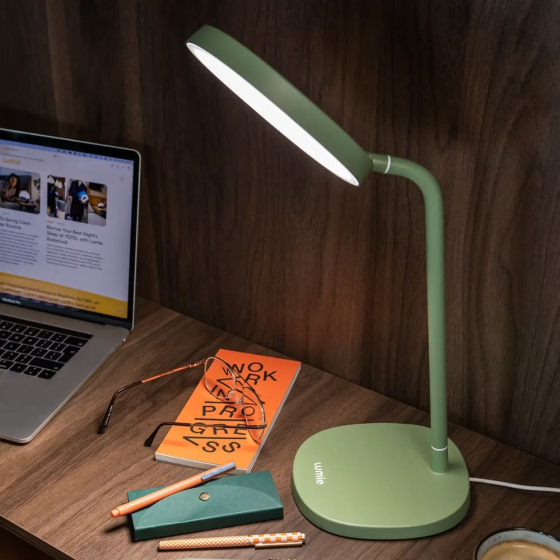 Lampe de luminothérapie Lumie Task, coloris vert
