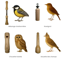 Coffret 4 Appeaux « Parle avec les Oiseaux »