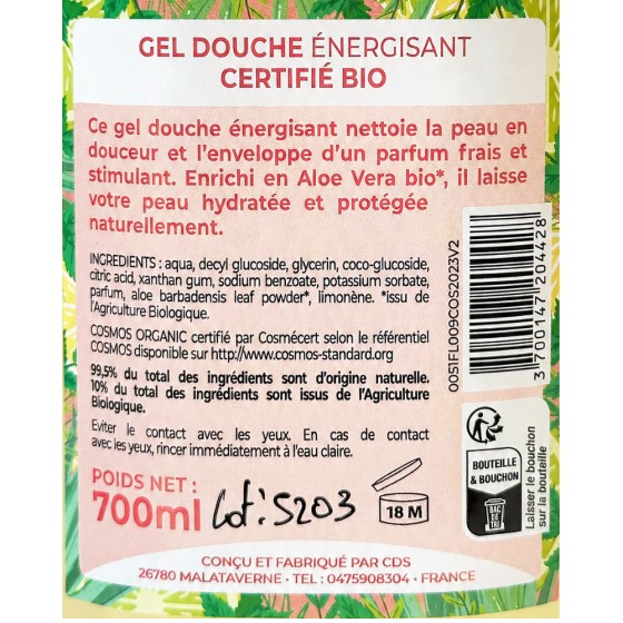 Gel douche énergisant - 700 ml