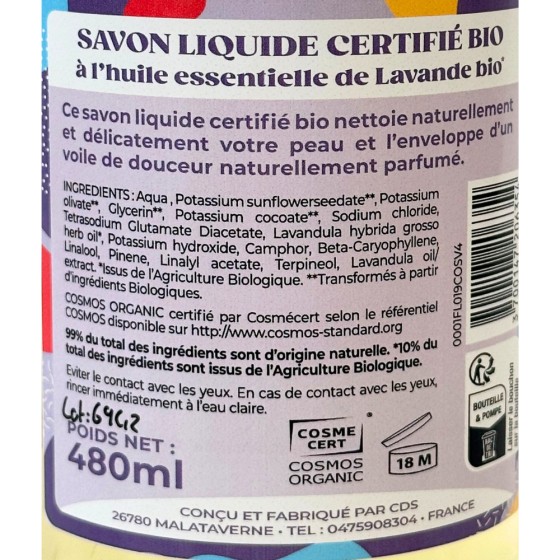 Savon liquide lavande - 480 ml