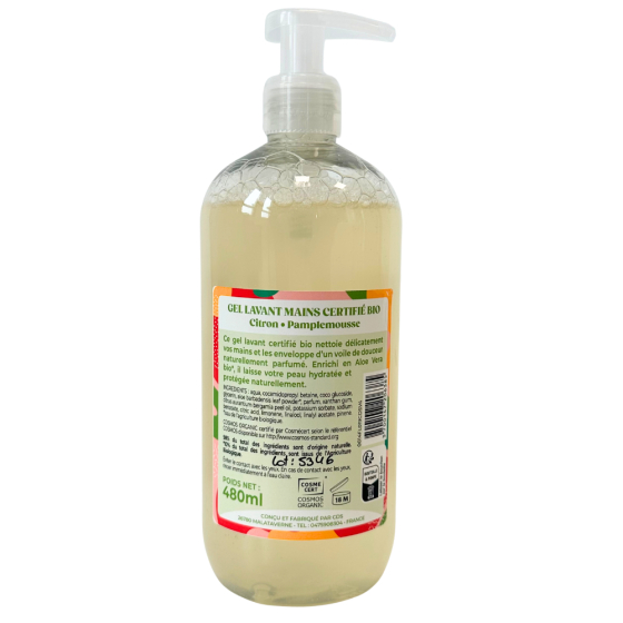 Gel lavant mains citron orange - 480 ml