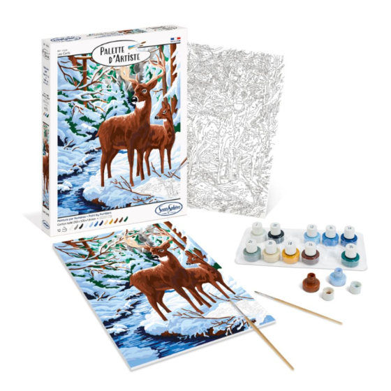 Palette d'artiste : Les cerfs