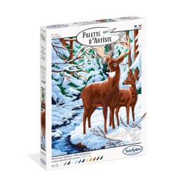 Palette d'artiste : Les cerfs